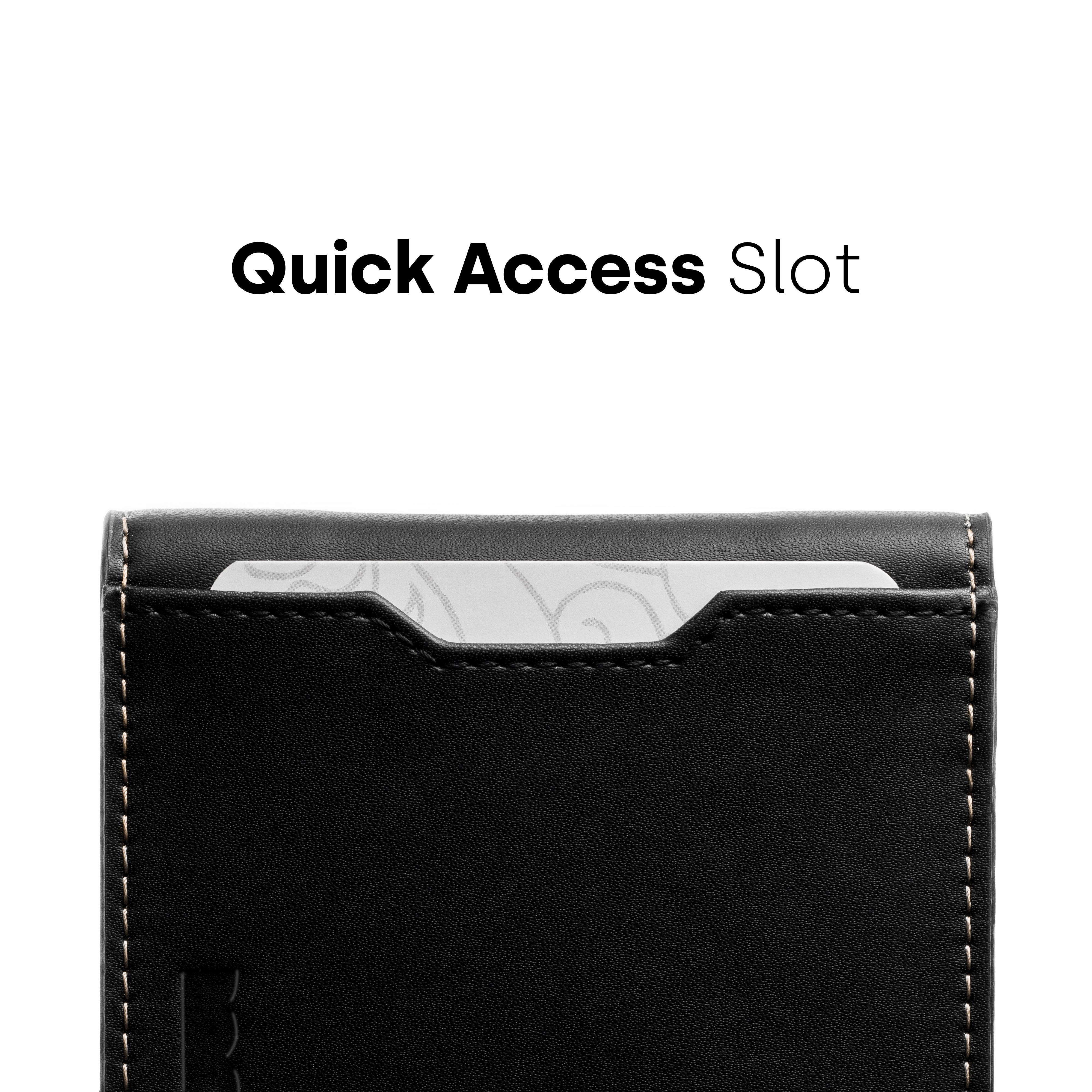 Charcoal Black & Sand Compact Wallet