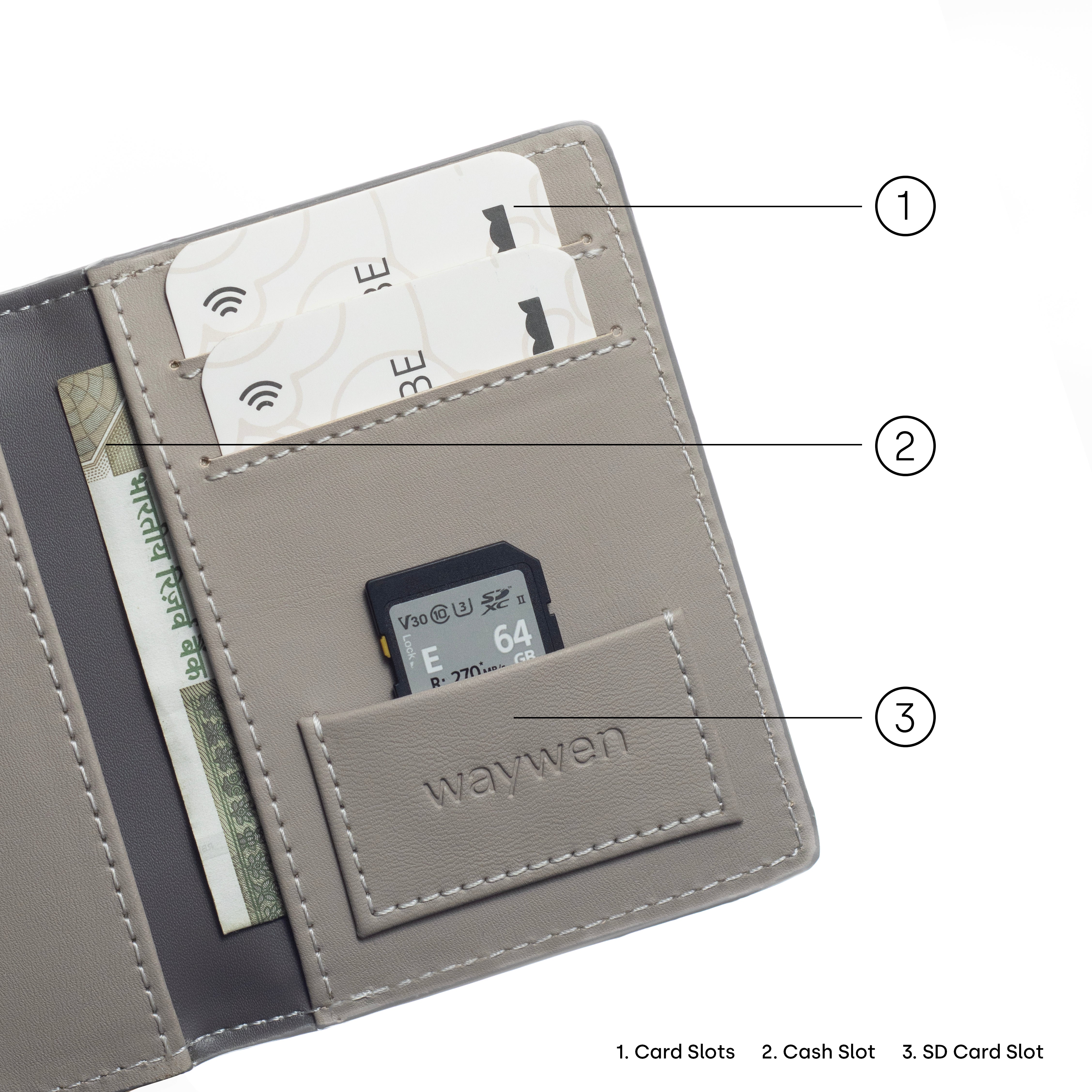 Space Grey & Cool Grey Compact Wallet