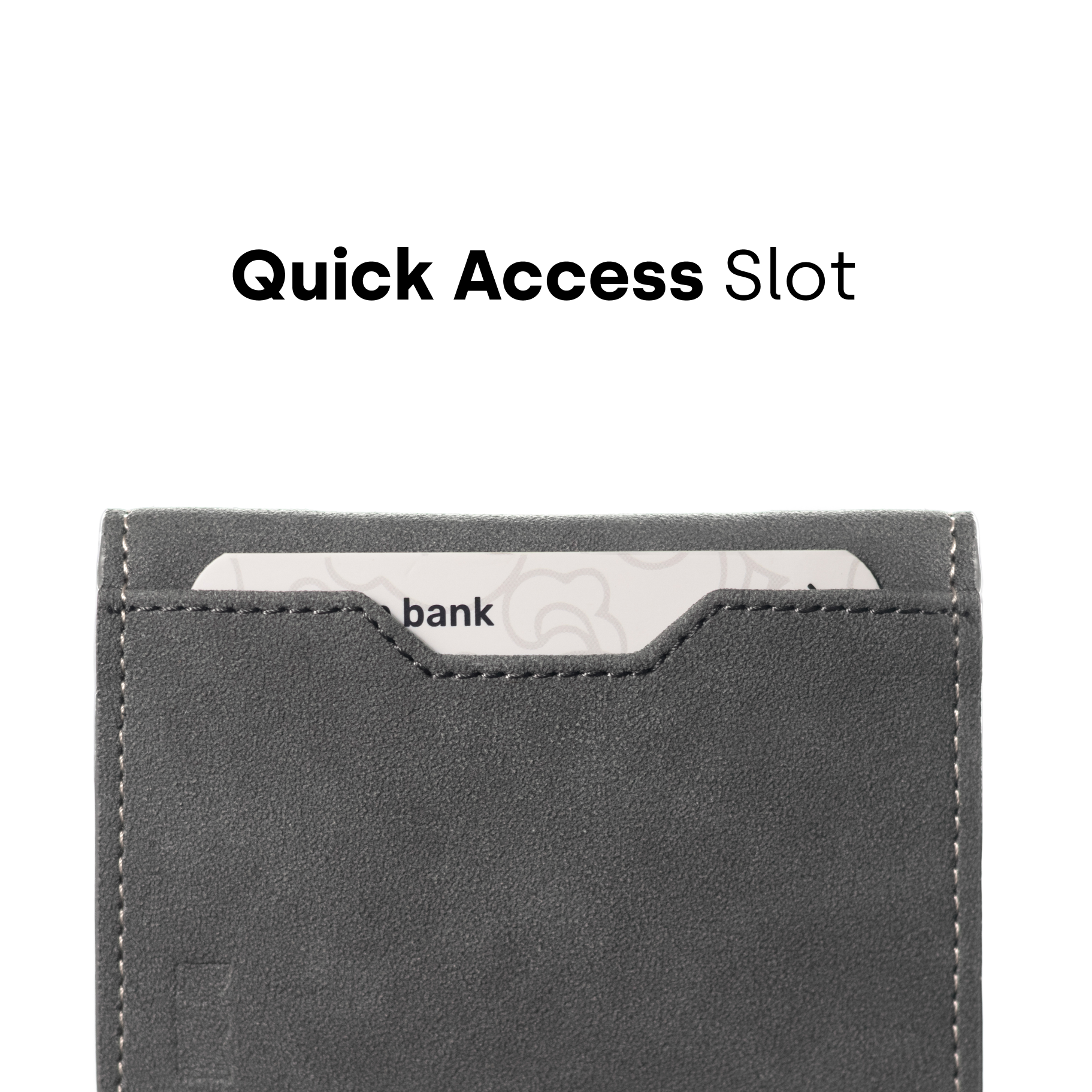 Smoke Grey Suede Wallet