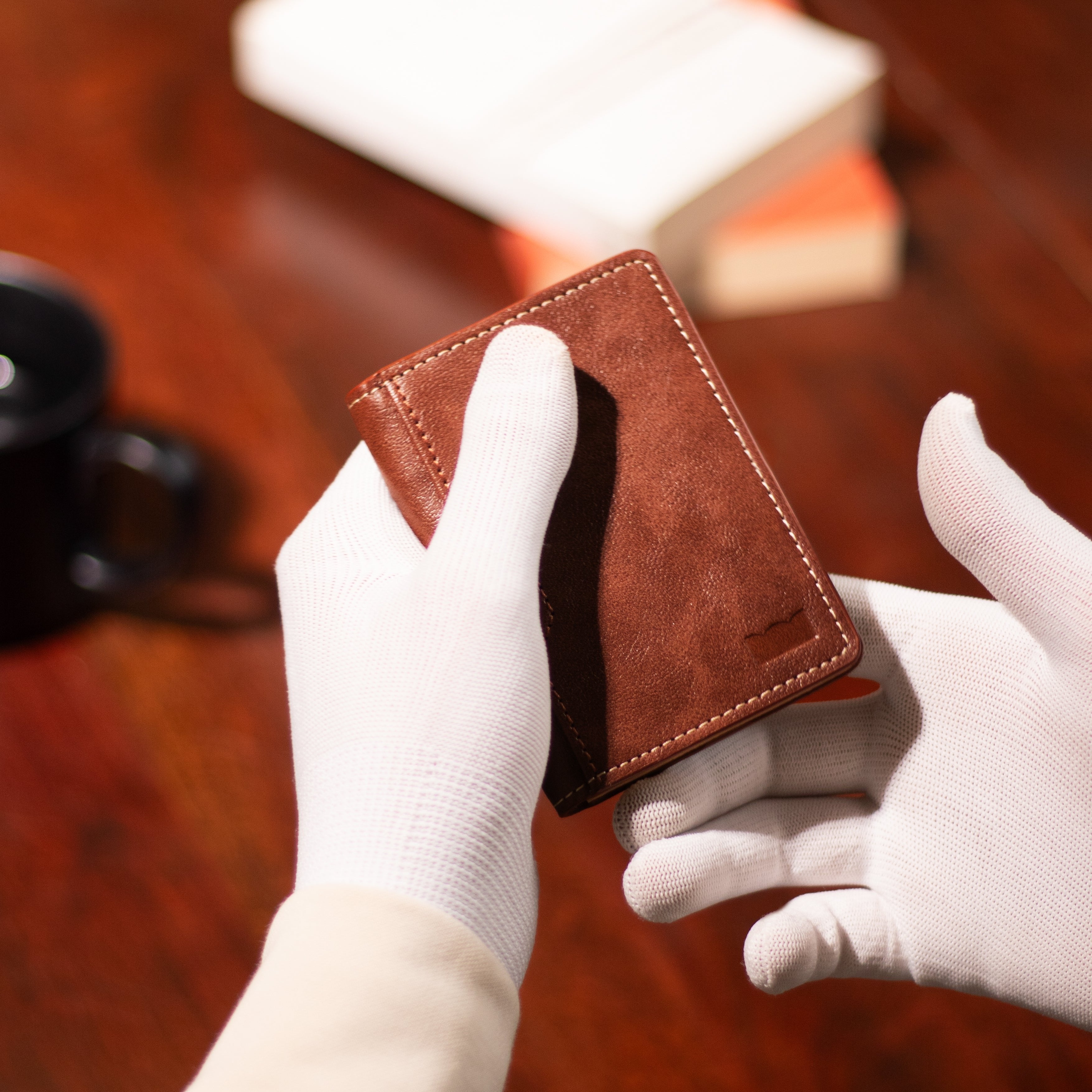 Walnut Brown Compact Wallet