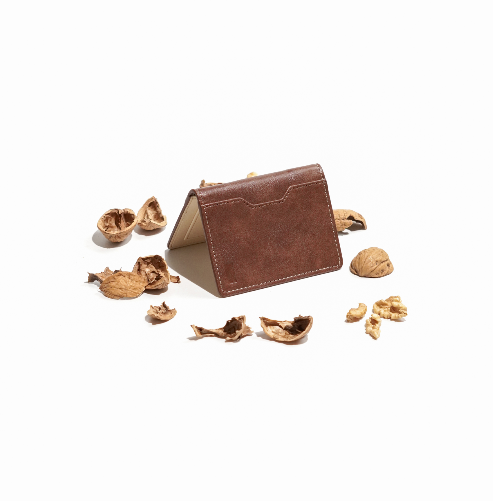 Walnut Brown Compact Wallet