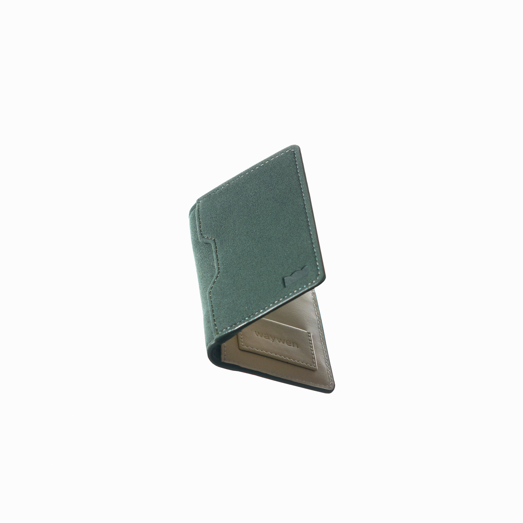 British Green Suede Wallet