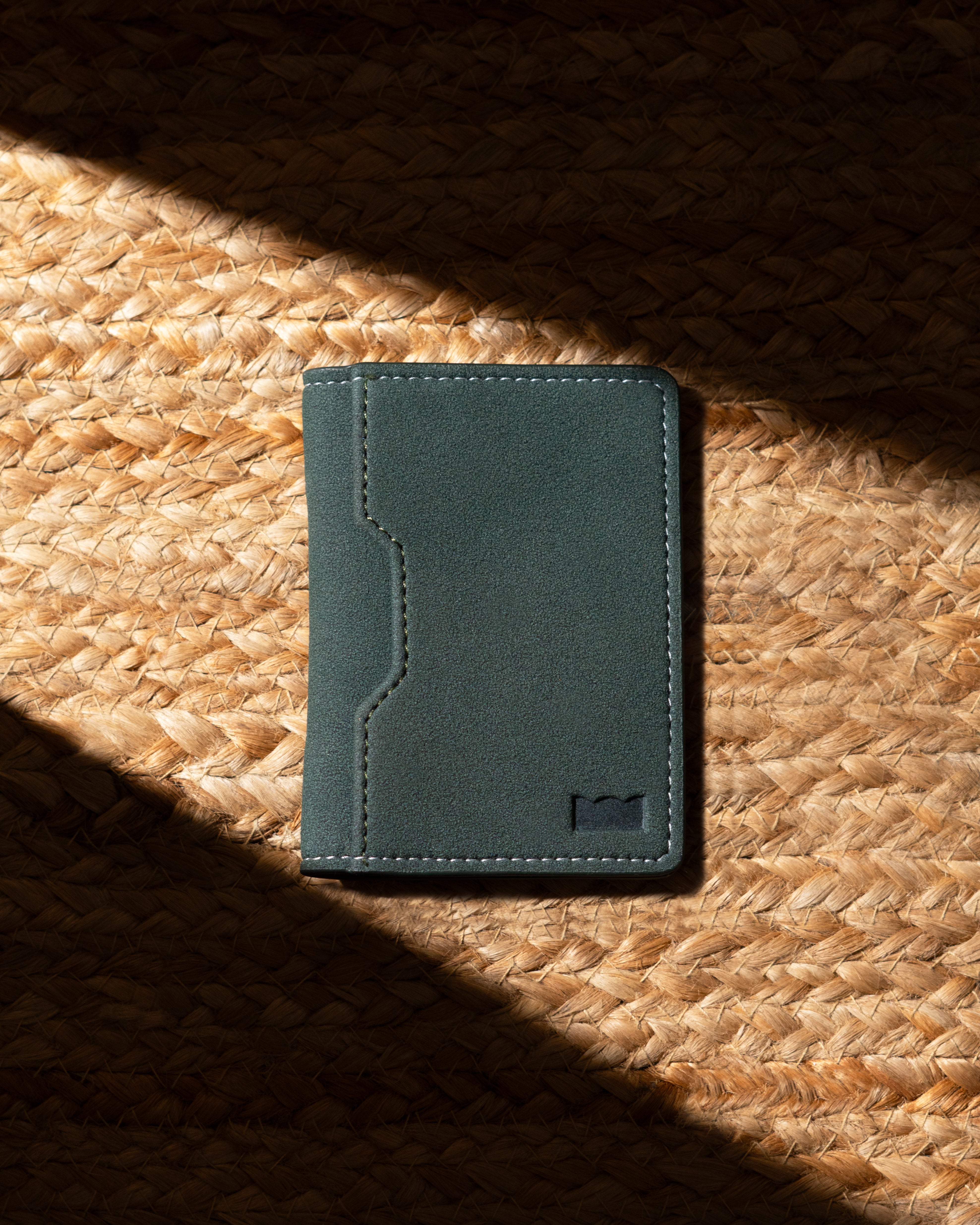 British Green Suede Wallet